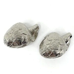 Godinger Salt & Pepper Shakers Silver-plated Artichoke EUC FARMHOUSE DECOR